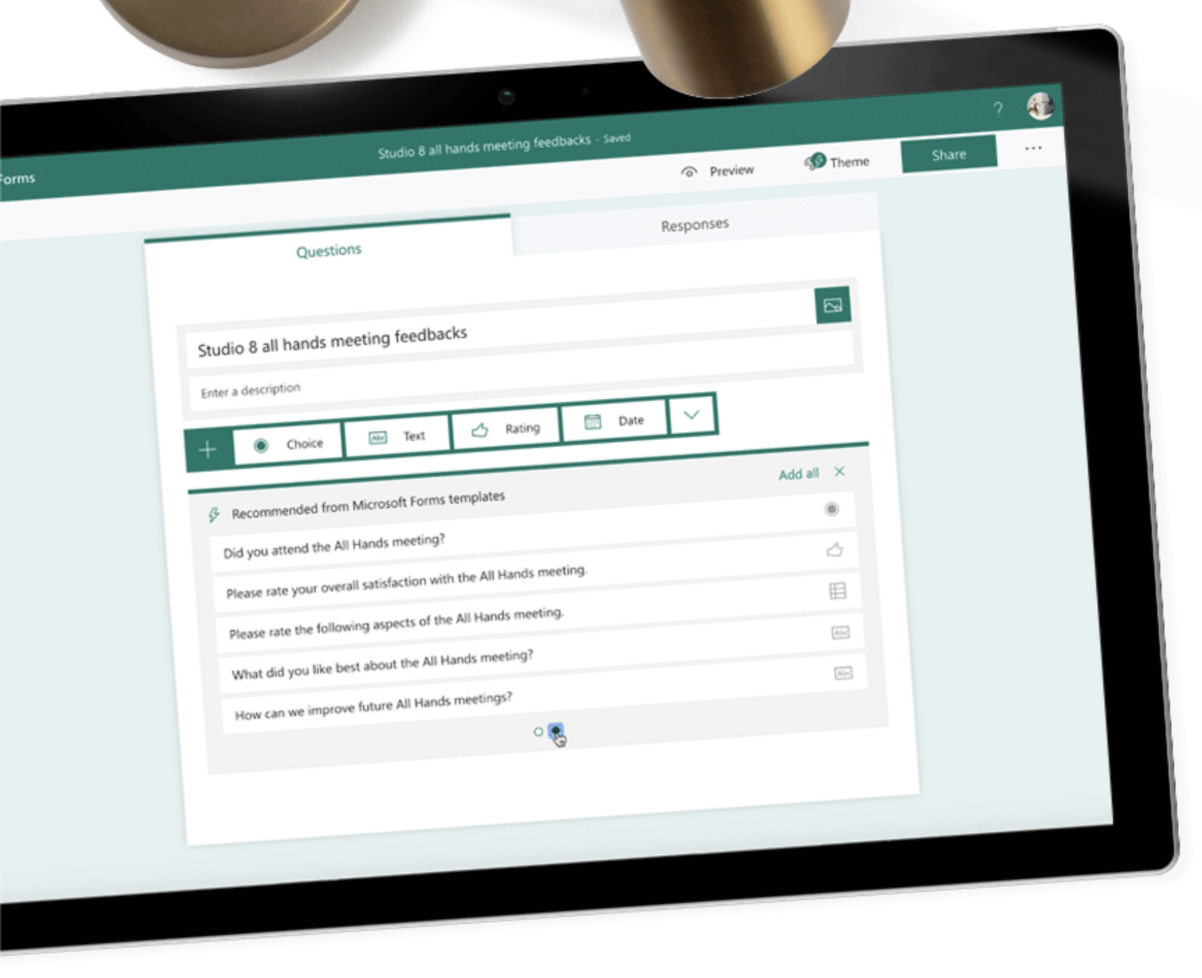 Microsoft Forms comes with Microsoft 365.