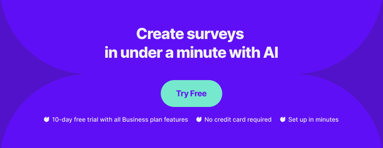 create surveys with survicate's ai features